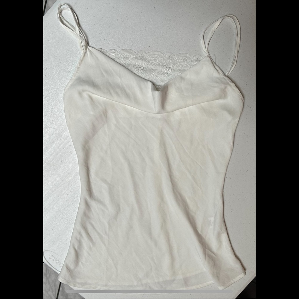 White lace cami top